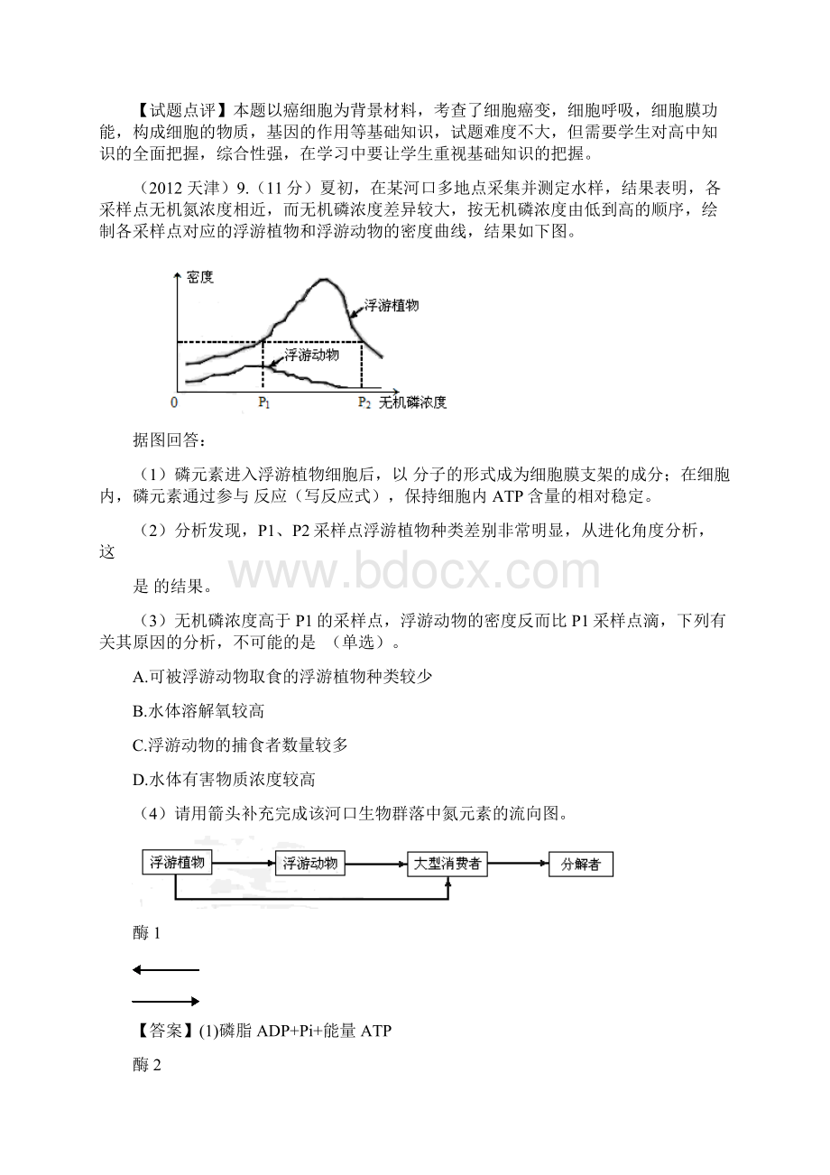 07126年高考生物真题按知识点分类汇编 细胞膜的结构与功能.docx_第3页