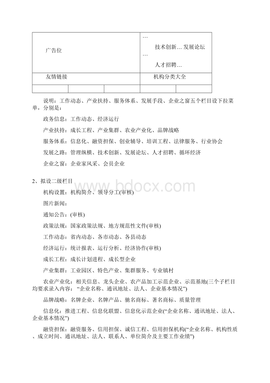 黑龙江地方网站总体设计方案的要求Word文档下载推荐.docx_第2页