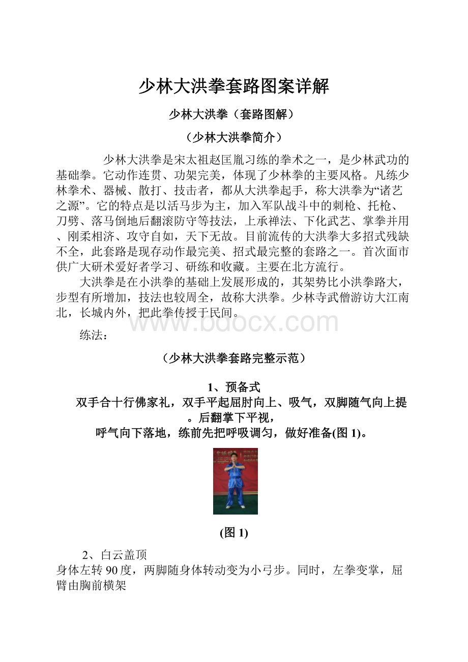 少林大洪拳套路图案详解Word文档下载推荐.docx