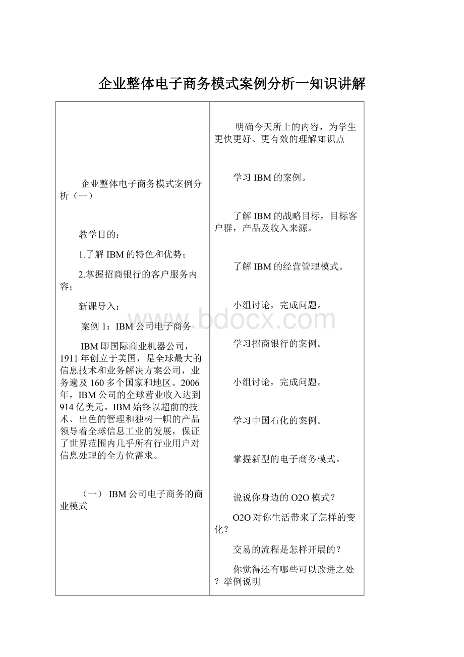 企业整体电子商务模式案例分析一知识讲解文档格式.docx