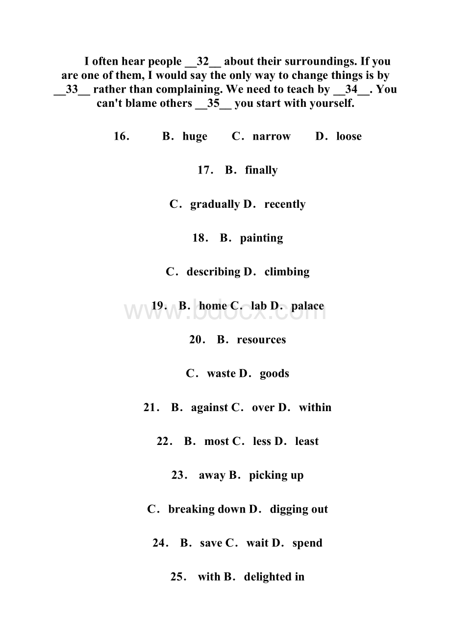 届高考英语 典型题型精练 Unit31 personal preferences lesson1 北师大版选修11.docx_第3页