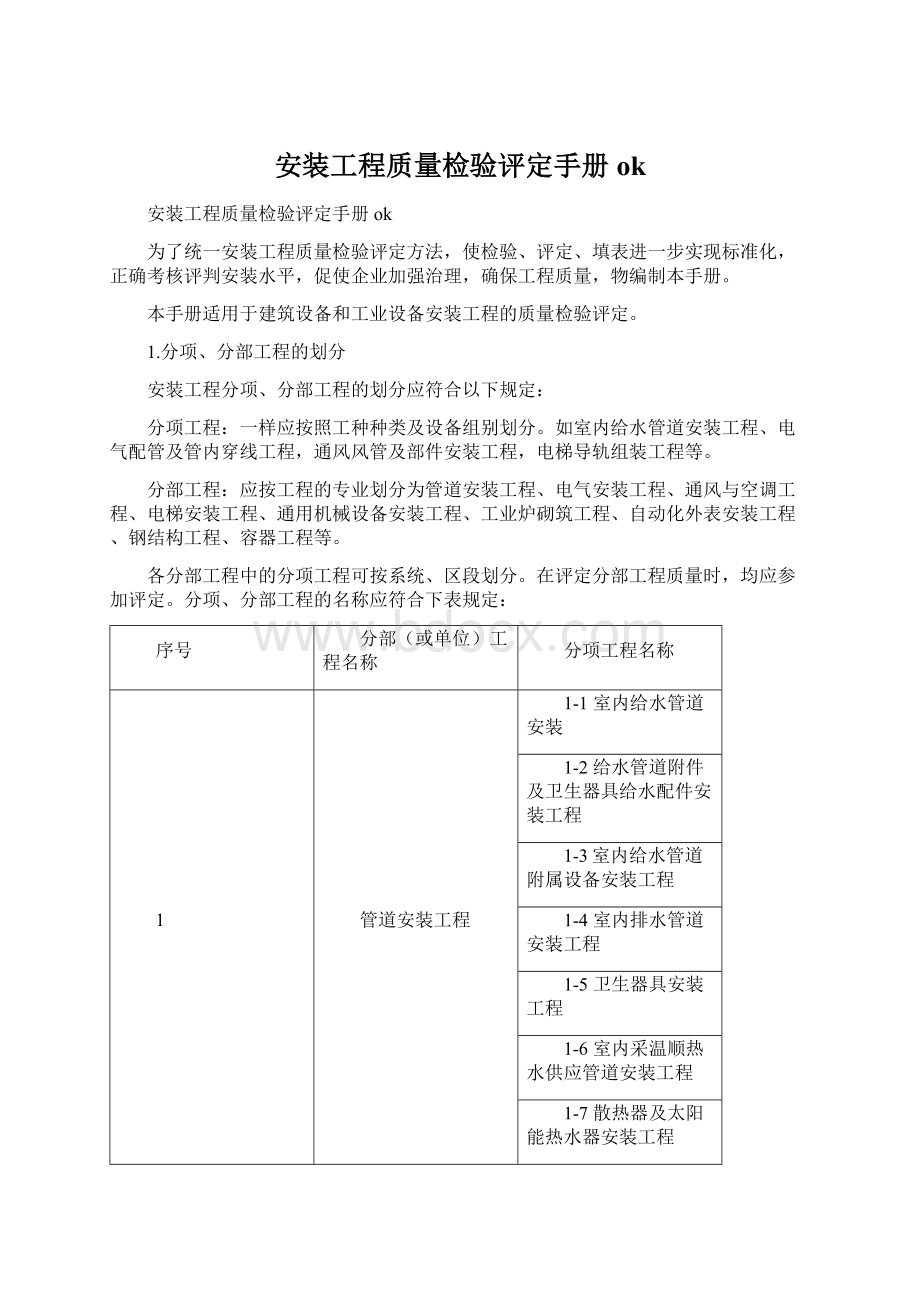 安装工程质量检验评定手册ok.docx