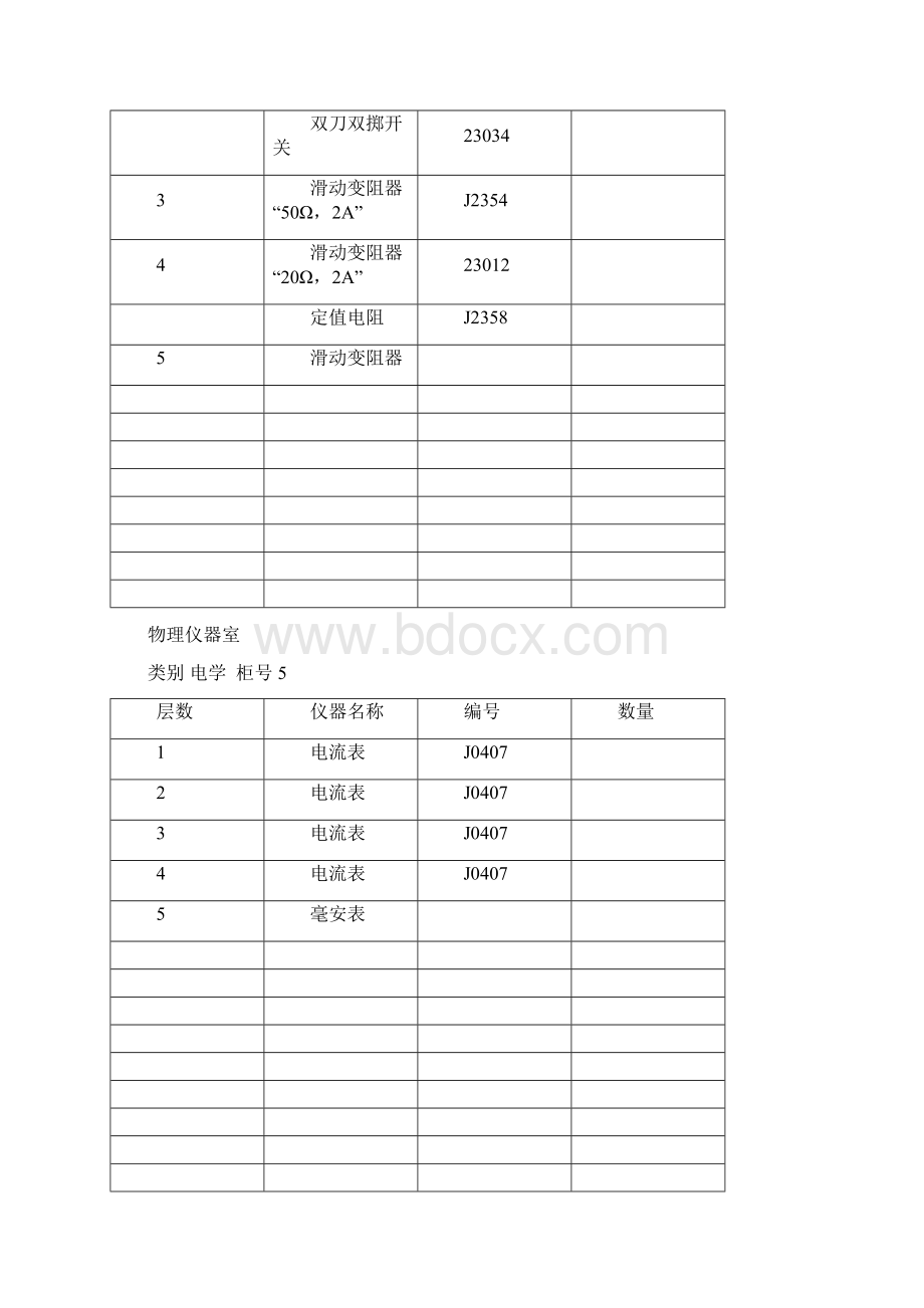 高寨镇中学物理仪器室橱录Word文件下载.docx_第3页