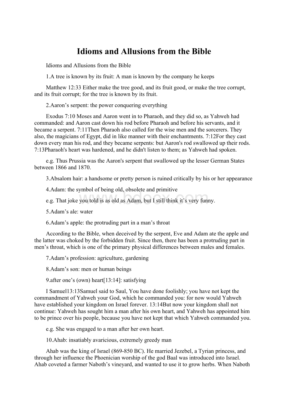 Idioms and Allusions from the Bible.docx_第1页