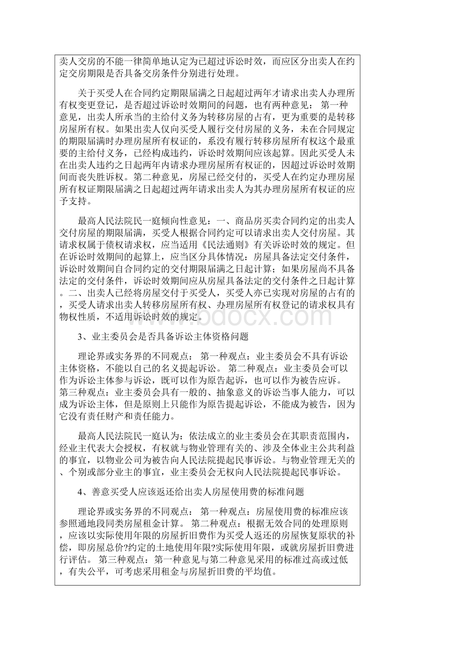 最高人民法院民一庭对当前民事审判难点的意见.docx_第2页