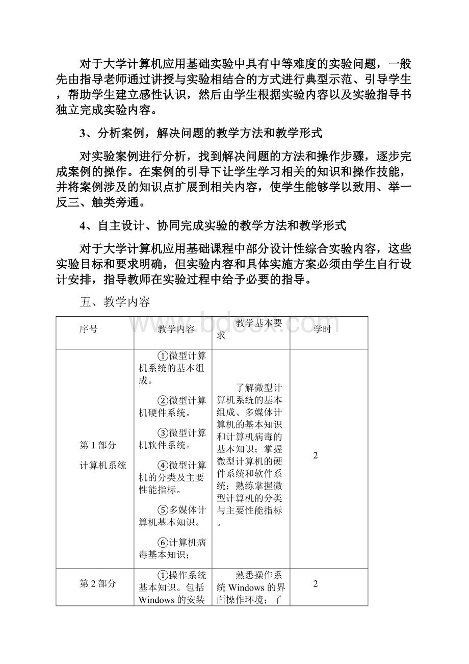 大学计算机应用基础实验课教学大纲完整版.docx_第3页