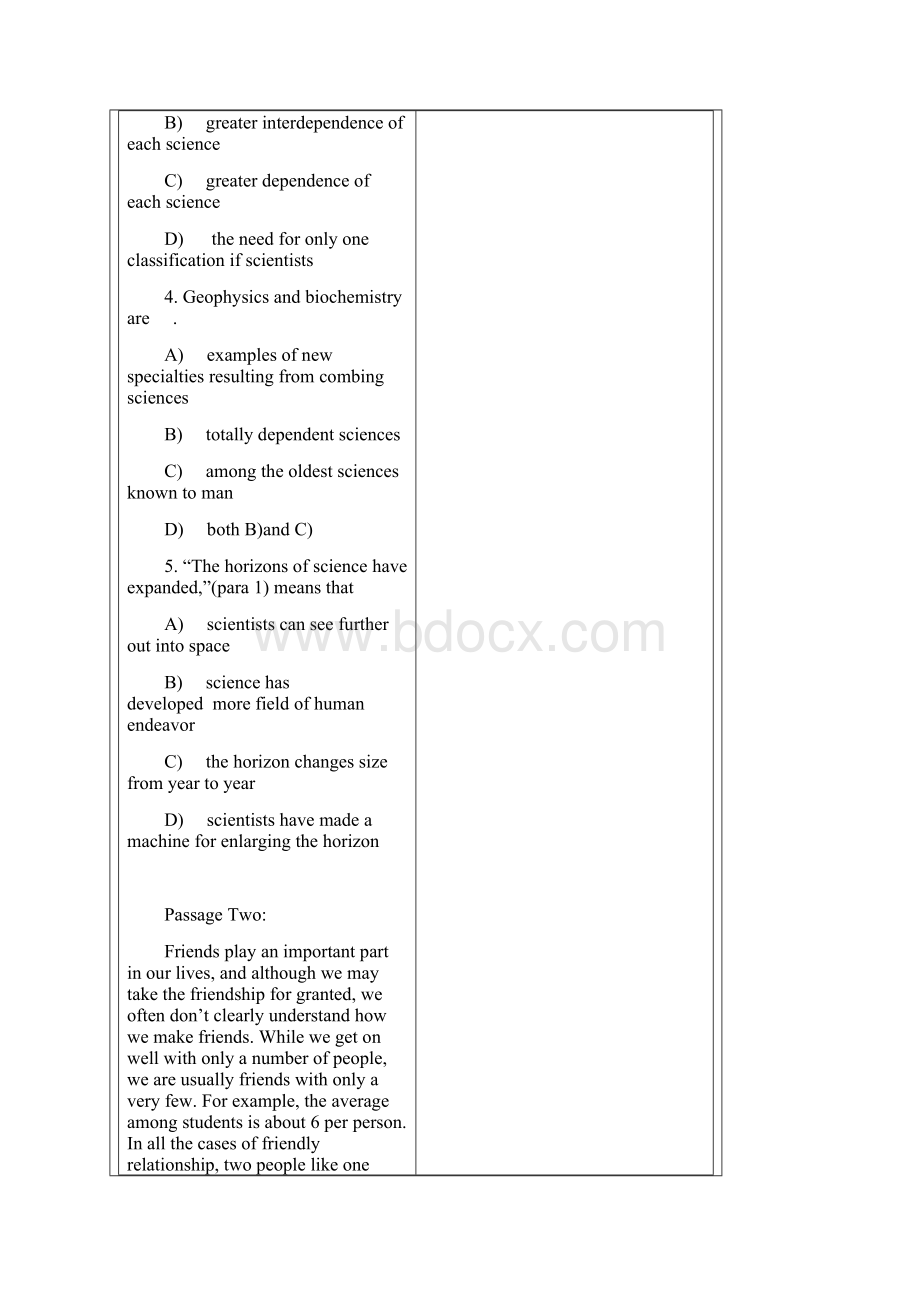 英语四级阅读练习及答案Word下载.docx_第3页