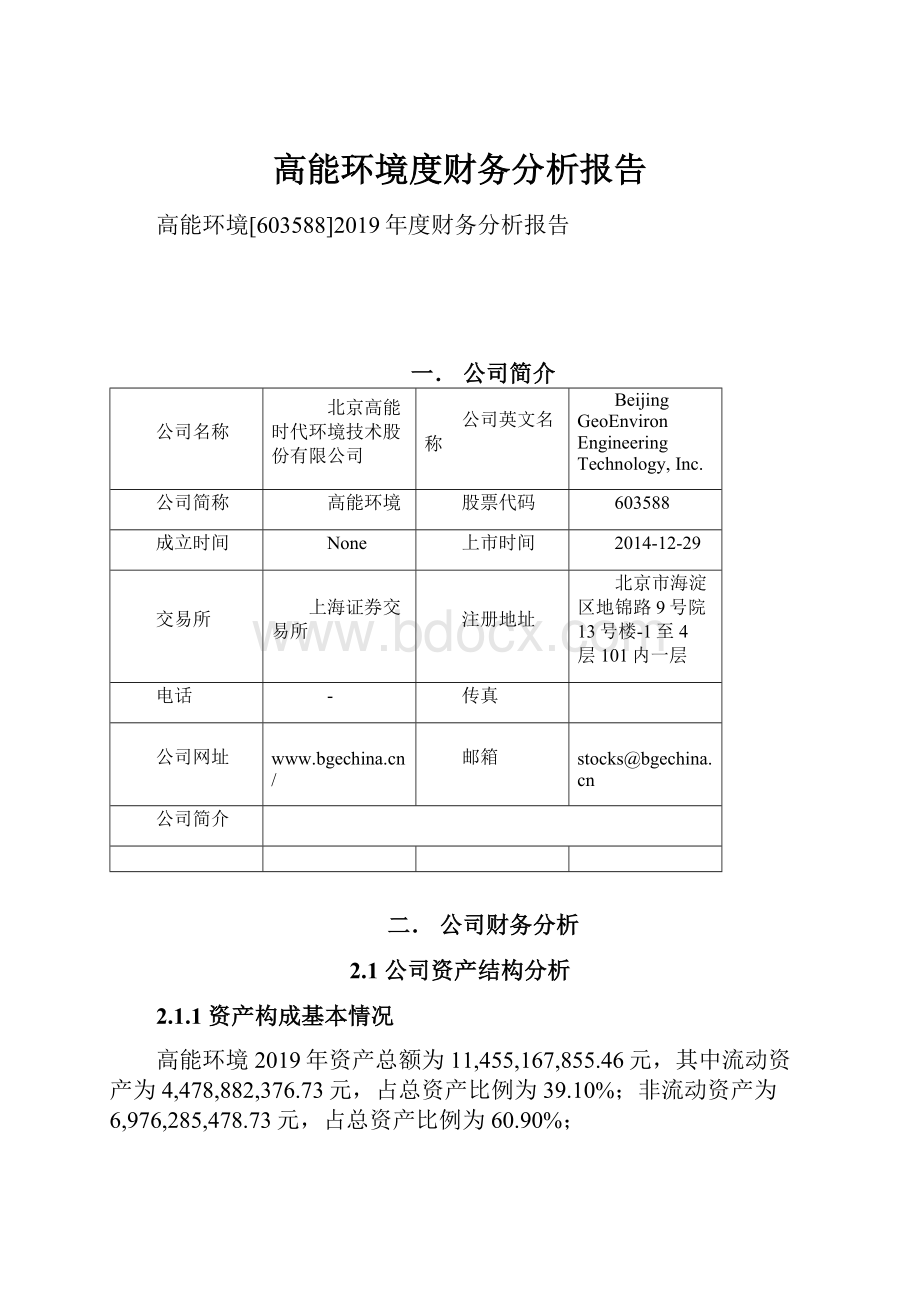 高能环境度财务分析报告.docx_第1页