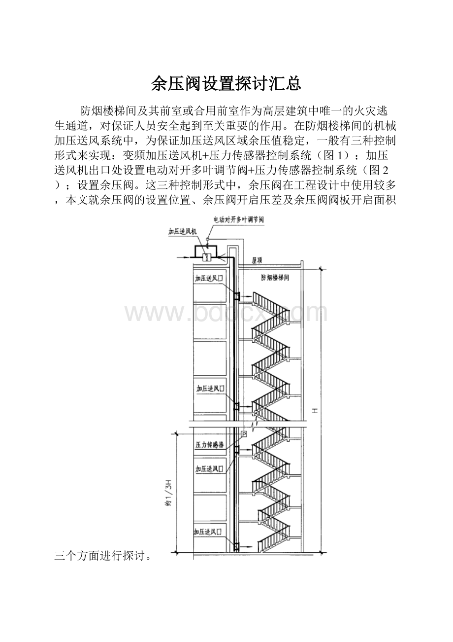 余压阀设置探讨汇总.docx