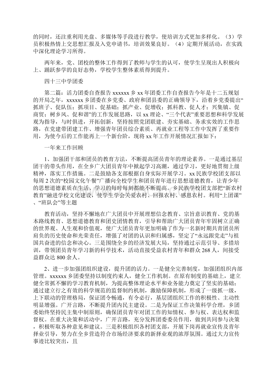 《团委自查报告5篇范文》.docx_第2页