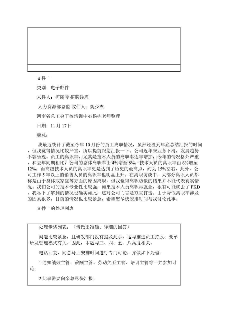 一级人力资源管理师公文筐.docx_第3页