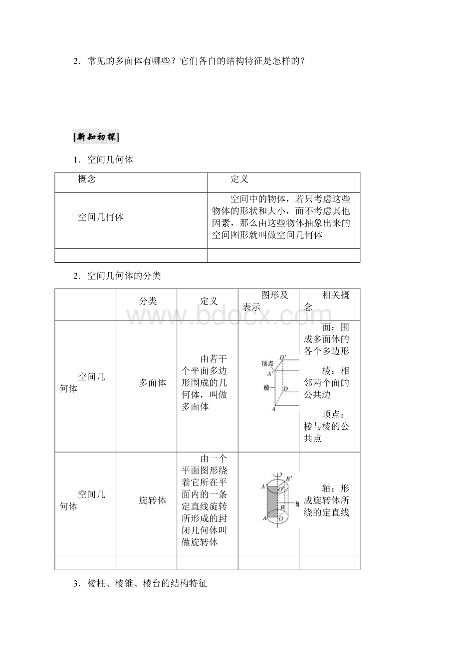 版三维方案数学同步人教A版必修2第一章 11第一课时 棱柱棱锥棱台的结构特征.docx_第2页