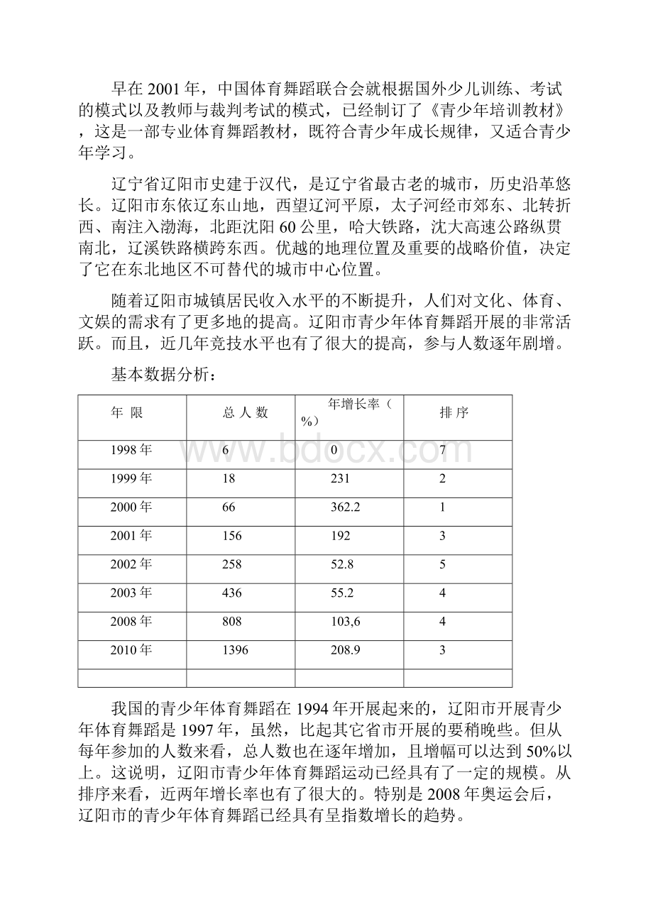 建立青少年体育舞蹈培训基地项目可行性策划书文档格式.docx_第2页