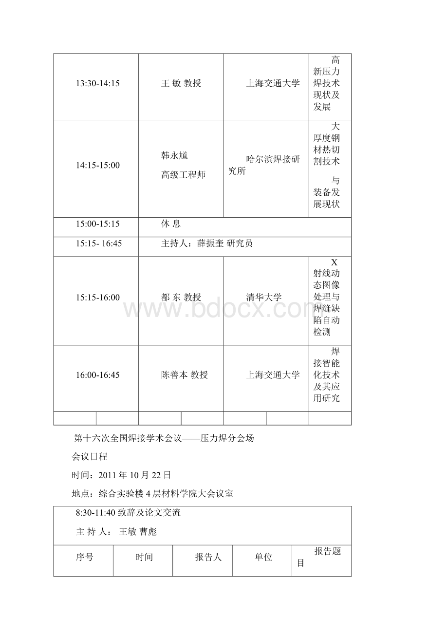 第十六次全国焊接学术会议开幕式及大会报告1Word下载.docx_第2页