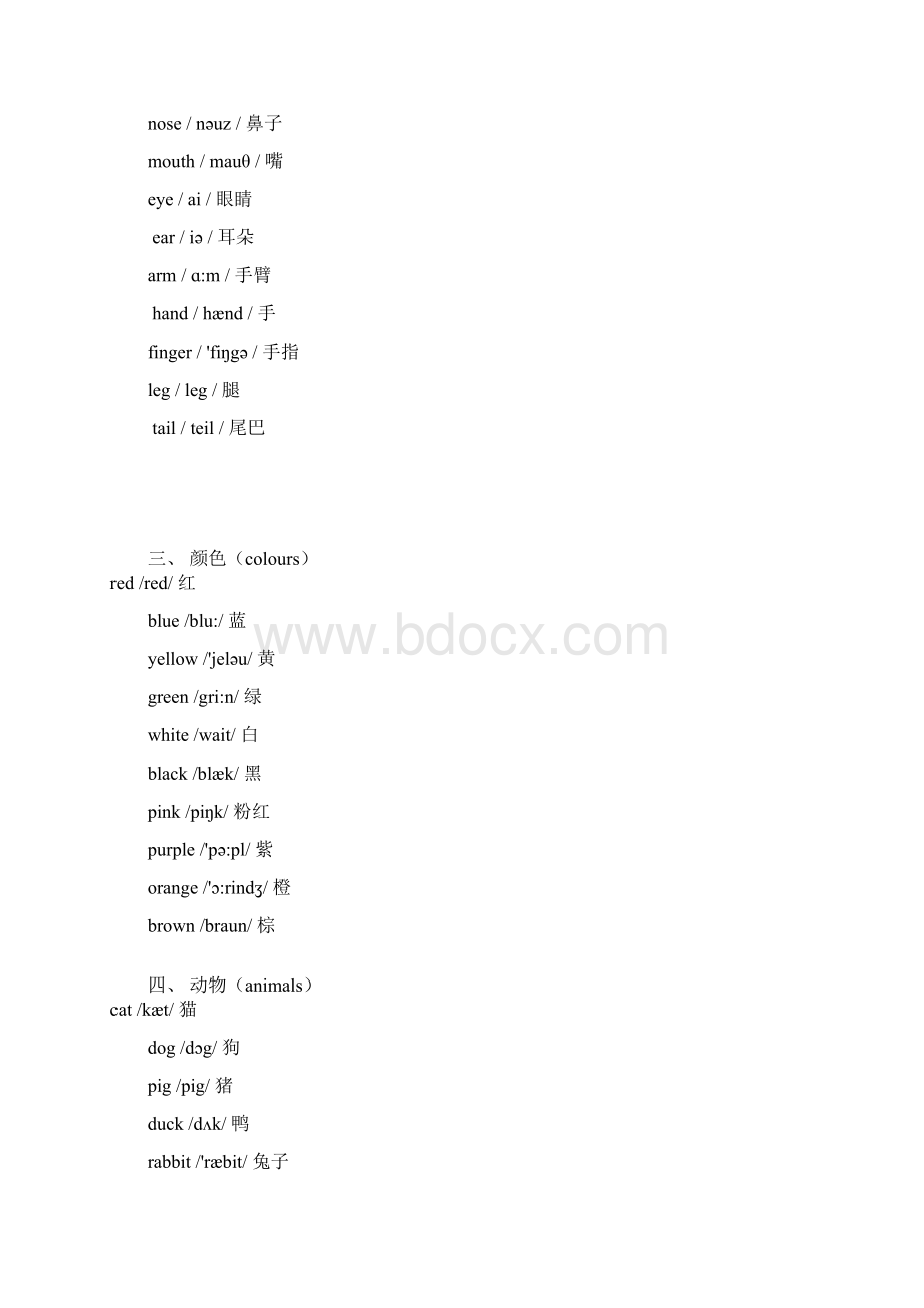 小学英语单词分类大全可直接打印.docx_第2页