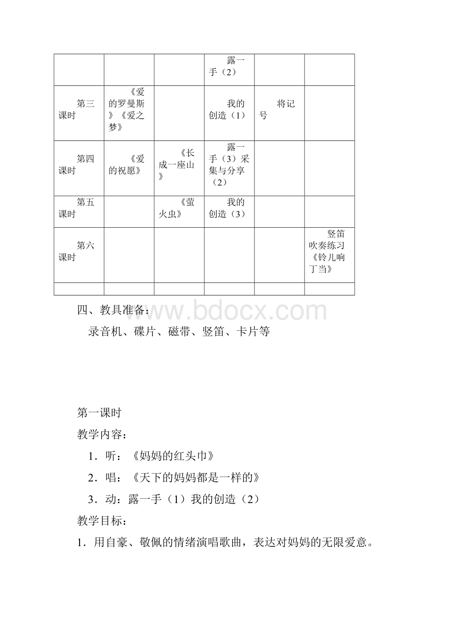 苏教版五年级上册音乐教案.docx_第2页