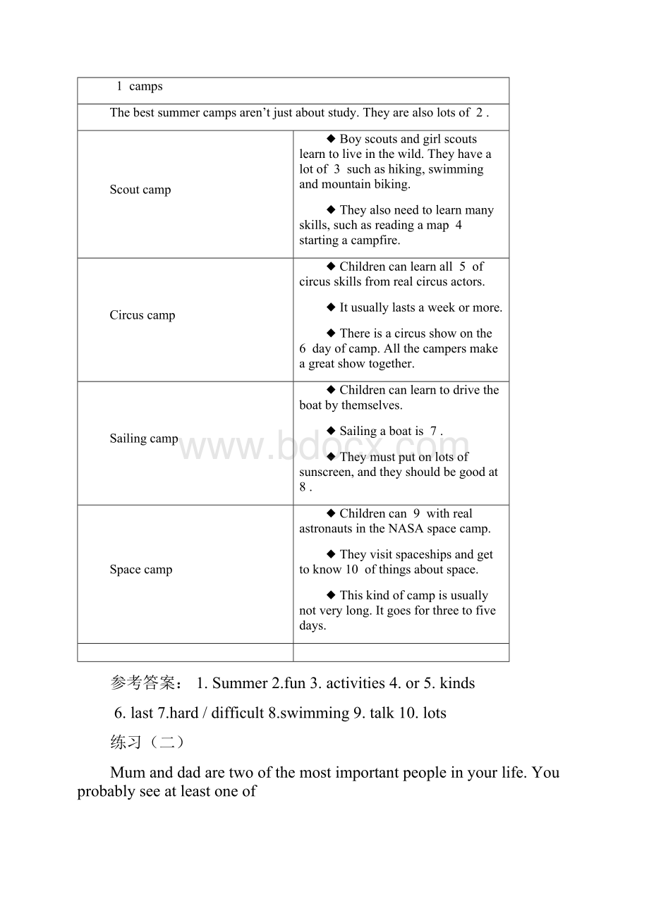 牛津译林版七年级英语上册任务型阅读专项练习含答案Word格式文档下载.docx_第2页