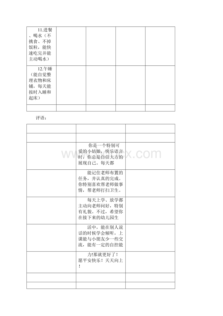 幼儿园大班学期末评语表文档格式.docx_第3页