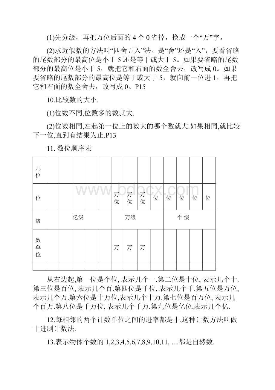 人教版数学四年级上册重点内容14页.docx_第3页