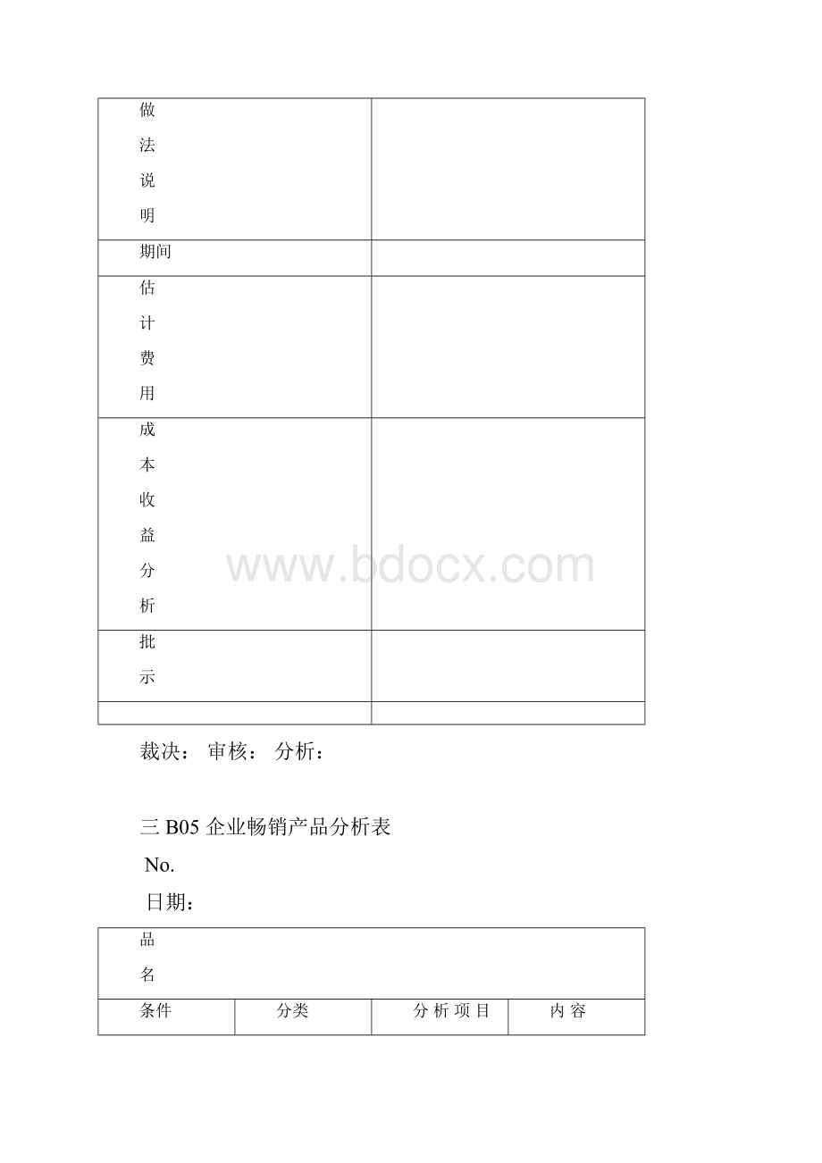 企业管理表格 营销管理B纵表格Word格式.docx_第3页