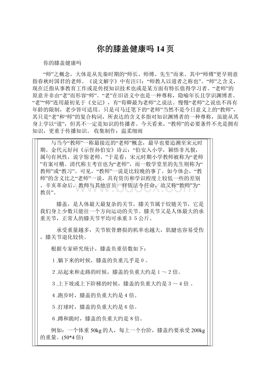 你的膝盖健康吗14页.docx_第1页