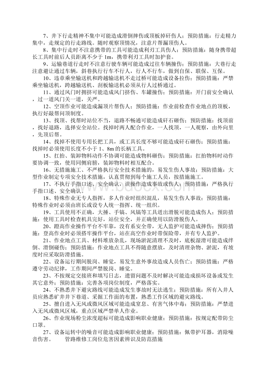 工作岗位存在的危险因素及防范措施正式样本Word文件下载.docx_第2页