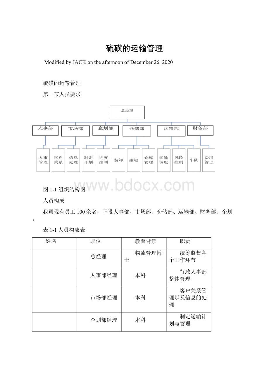 硫磺的运输管理.docx_第1页