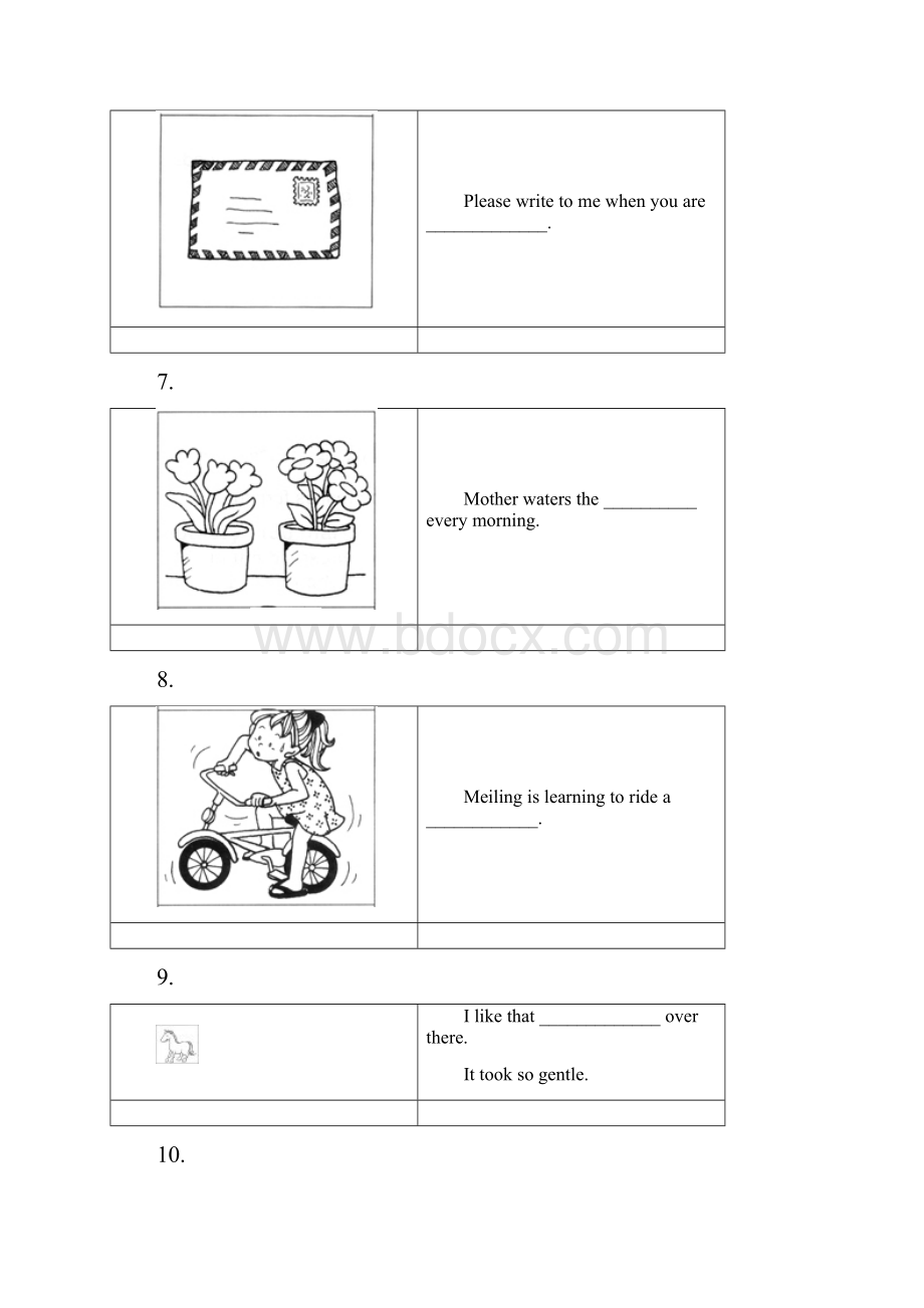 新加坡小学一年级英语试PRACTICE 6Word格式.docx_第3页