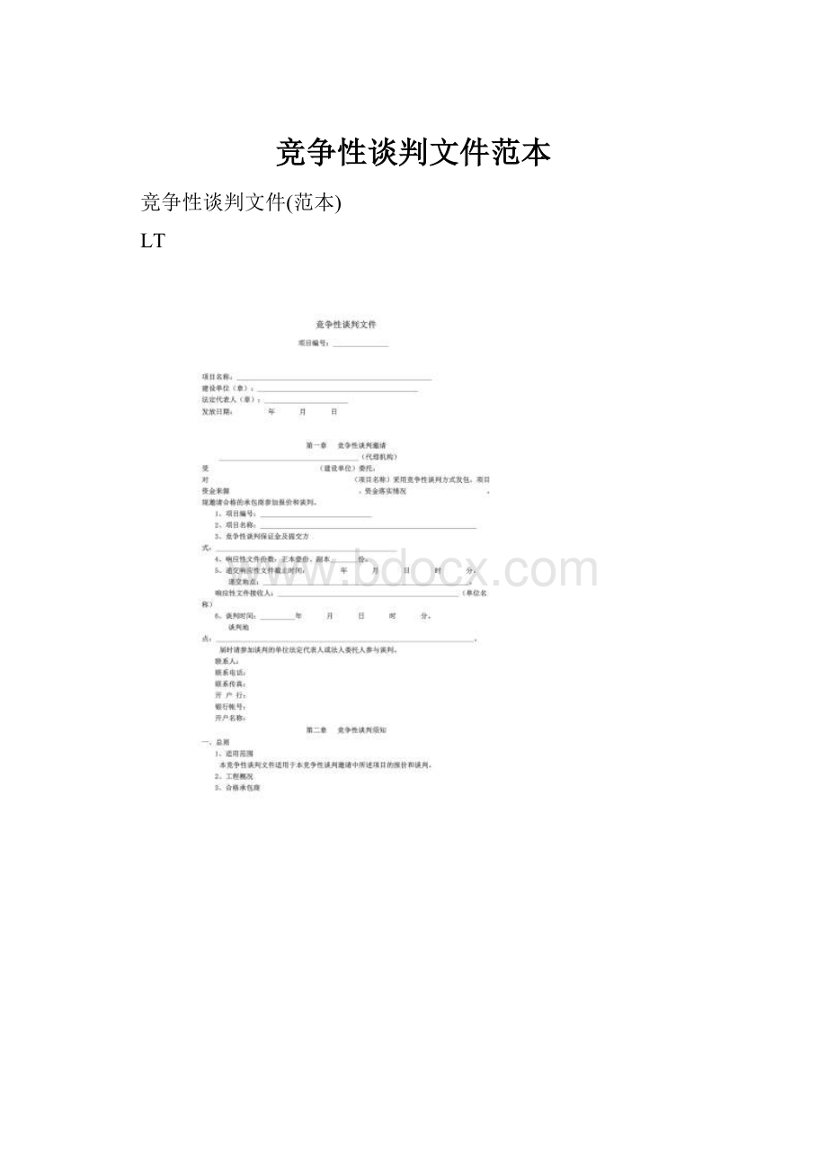 竞争性谈判文件范本.docx_第1页