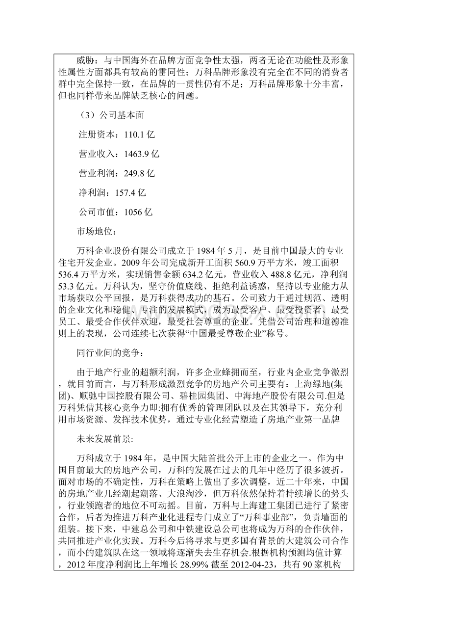 万科企业个股投资价值分析报告Word文档格式.docx_第3页