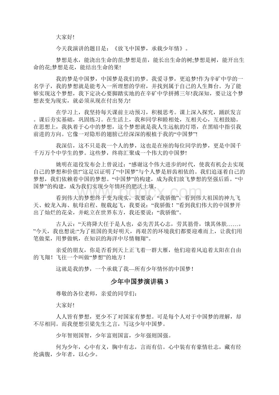 少年中国梦演讲稿文档格式.docx_第2页