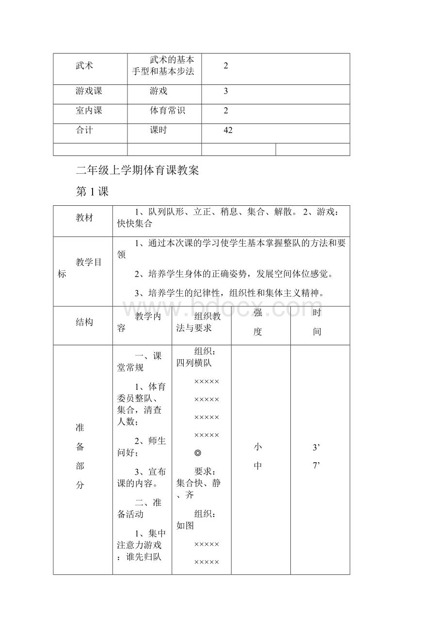 小学二年级体育教案上学期.docx_第2页