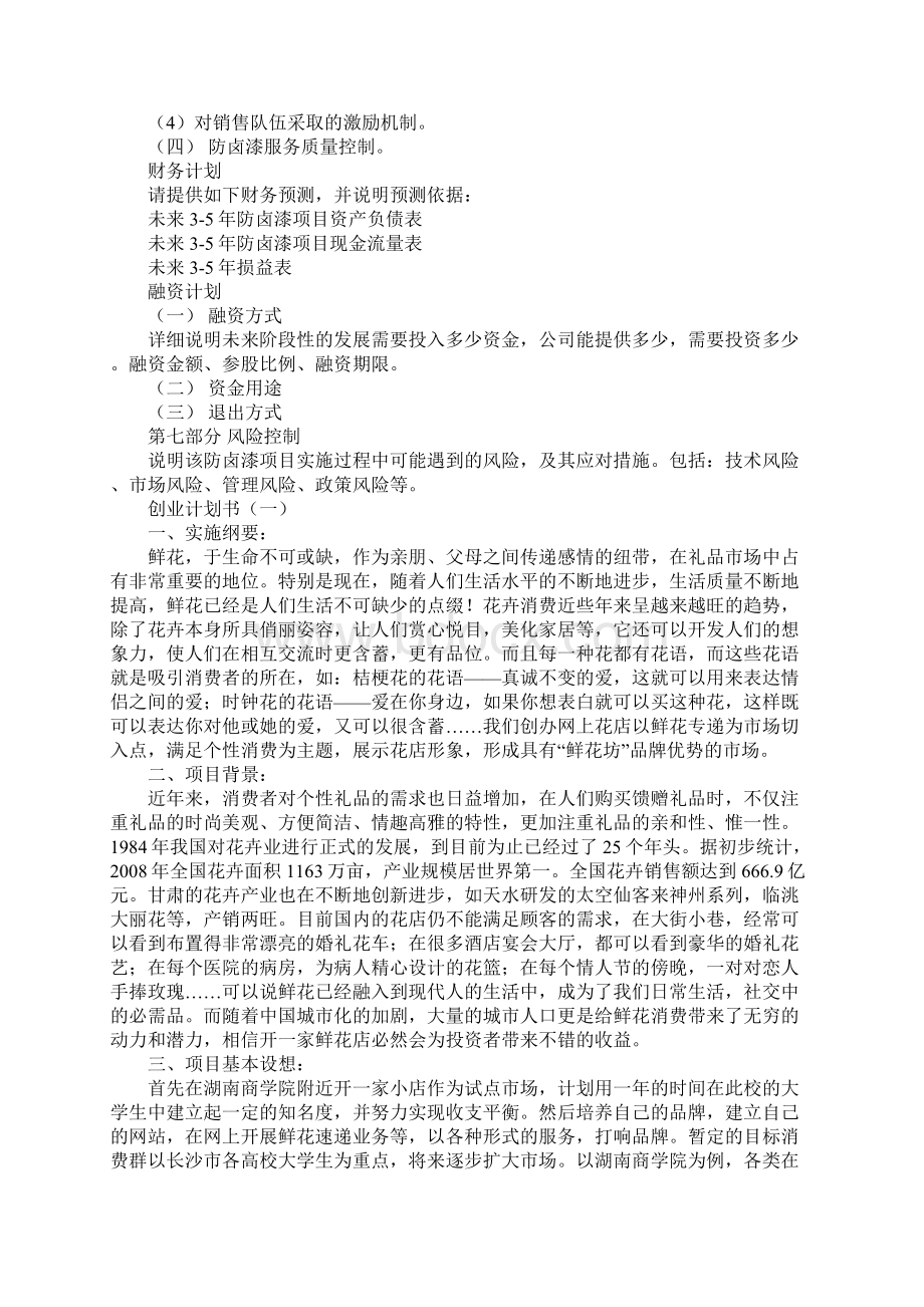 个人创业计划书格式.docx_第2页