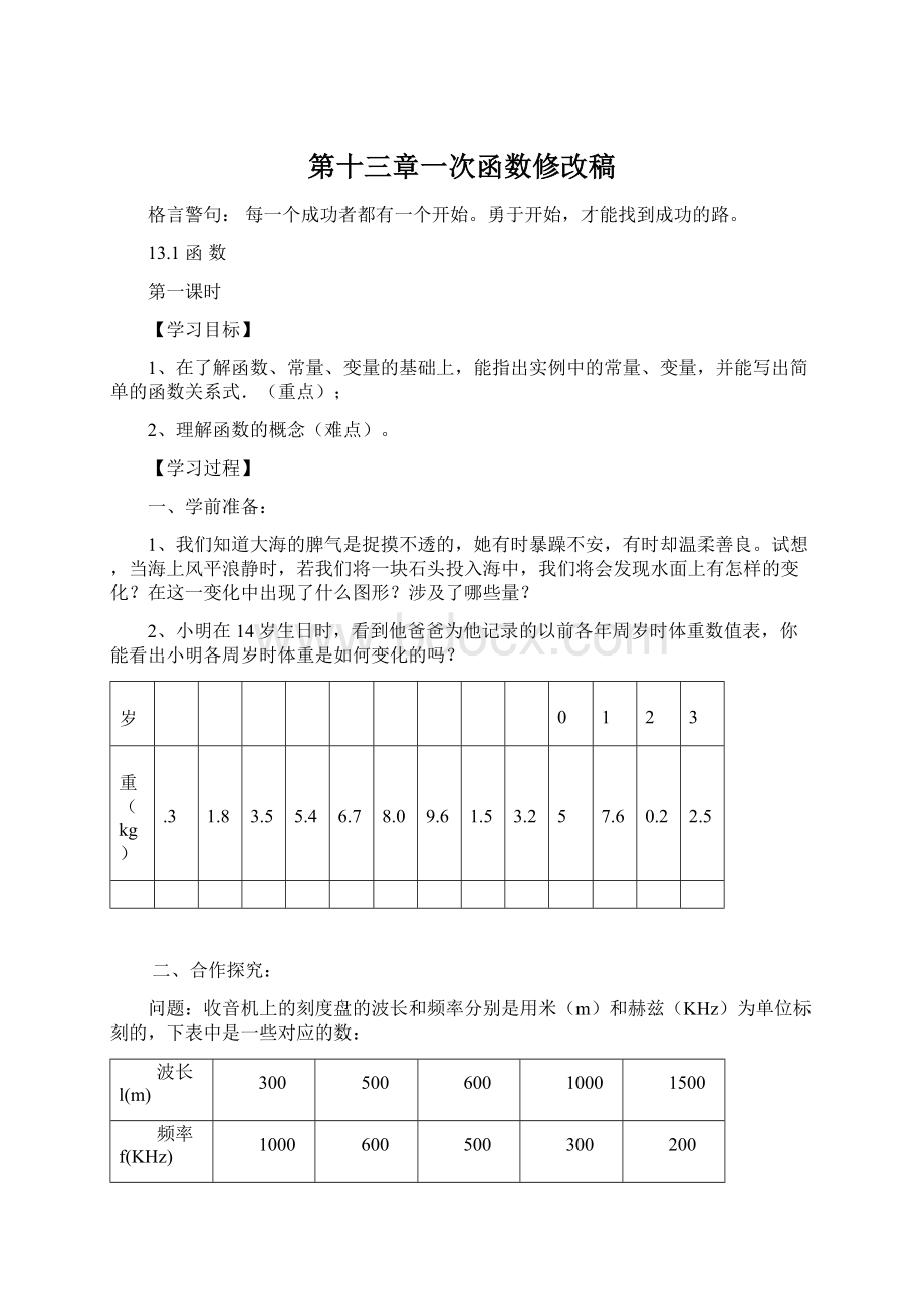 第十三章一次函数修改稿文档格式.docx