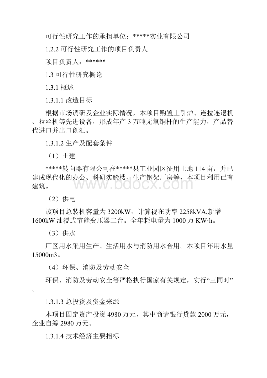 年产3万吨无氧铜杆生产线项目可行性研究报告书Word格式文档下载.docx_第2页