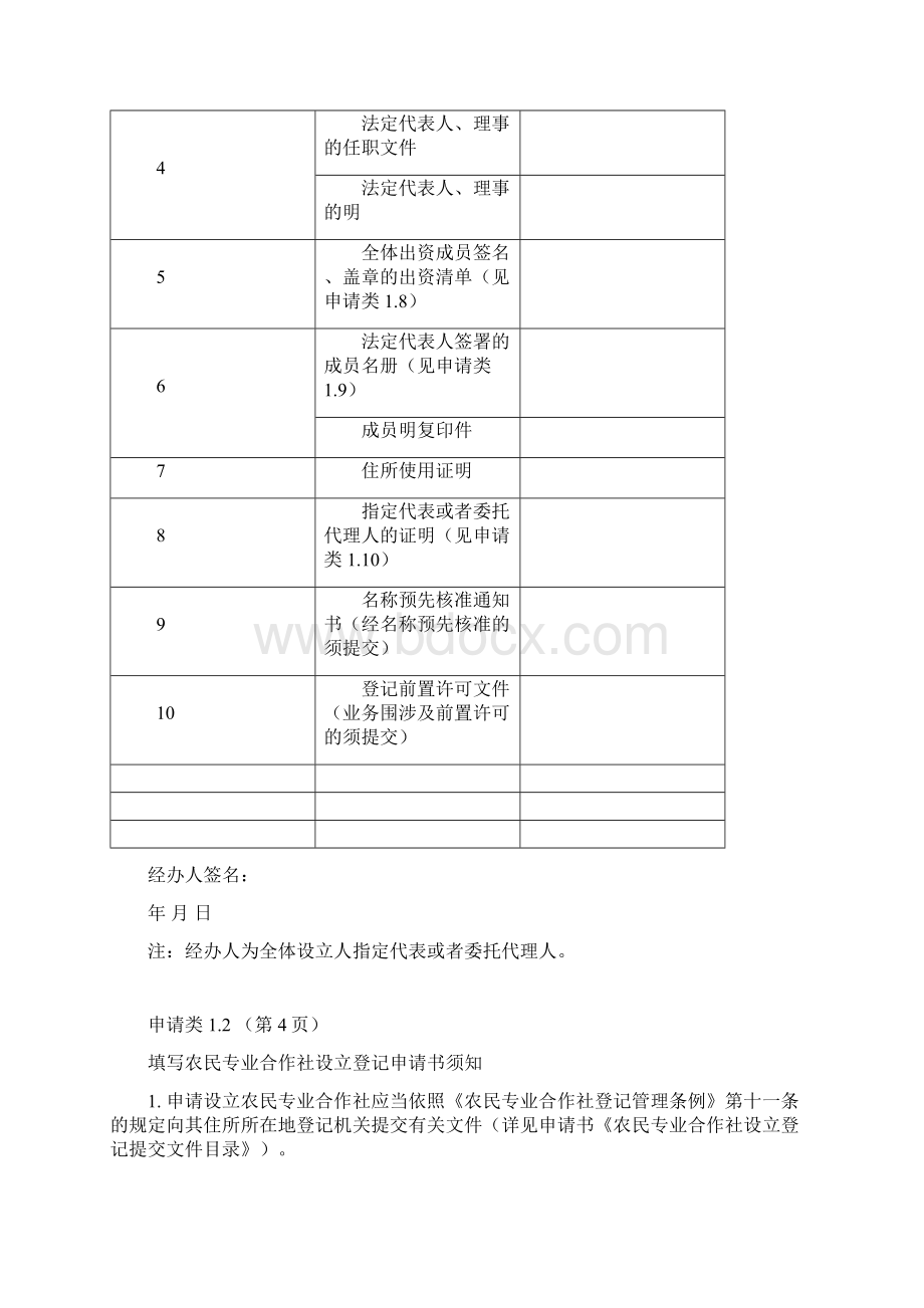 农村专业合作社申请全套材料及填表说明.docx_第3页