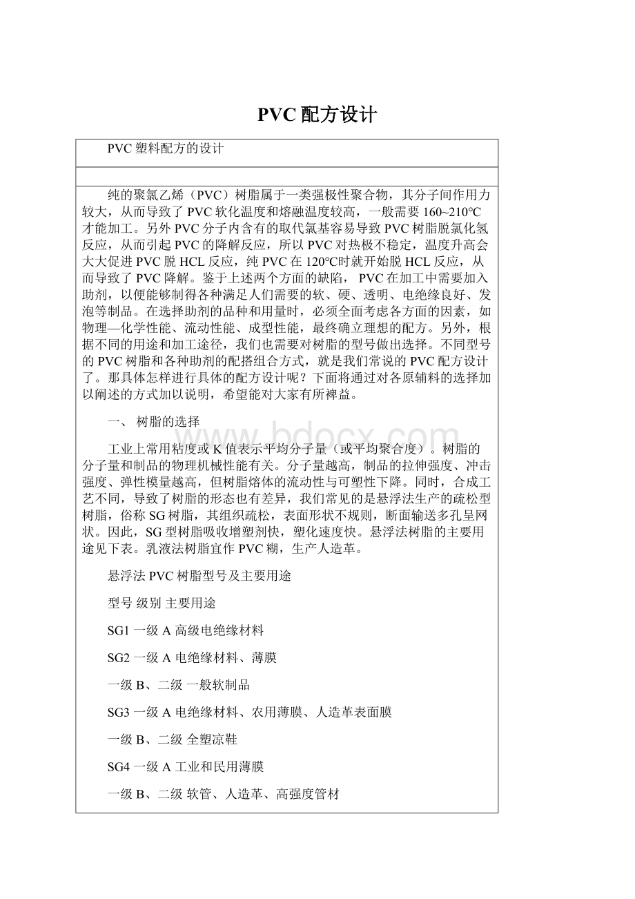 PVC配方设计Word文档下载推荐.docx