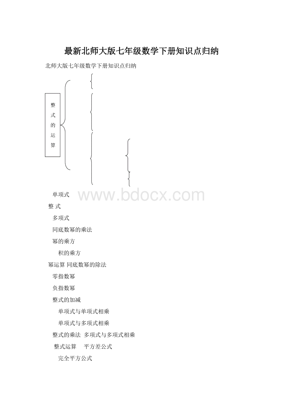 最新北师大版七年级数学下册知识点归纳.docx_第1页