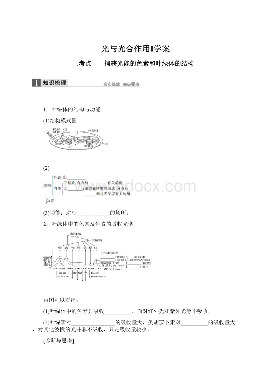 光与光合作用Ⅰ学案.docx_第1页