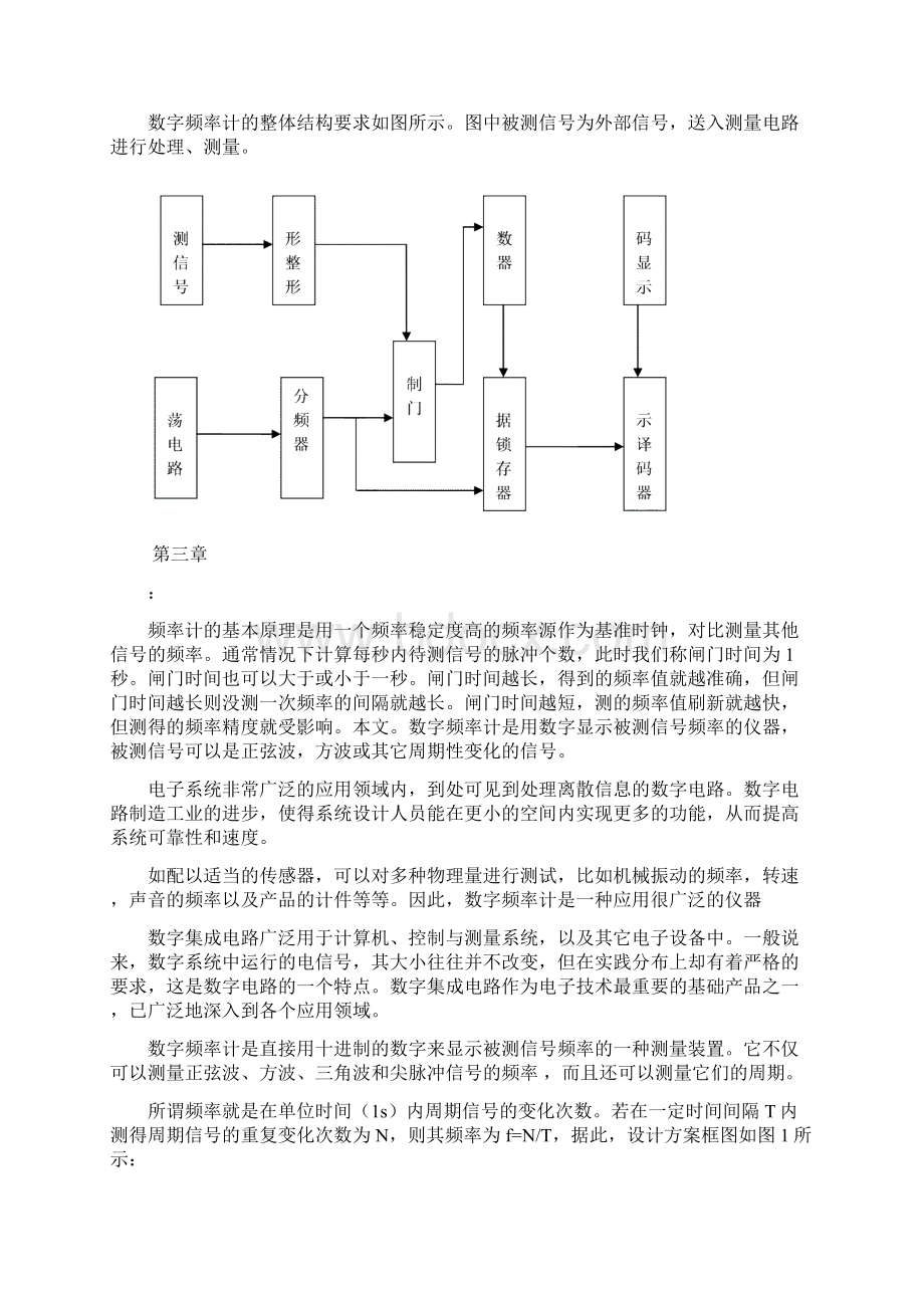 数字频率计专业课程设计报告样本.docx_第3页