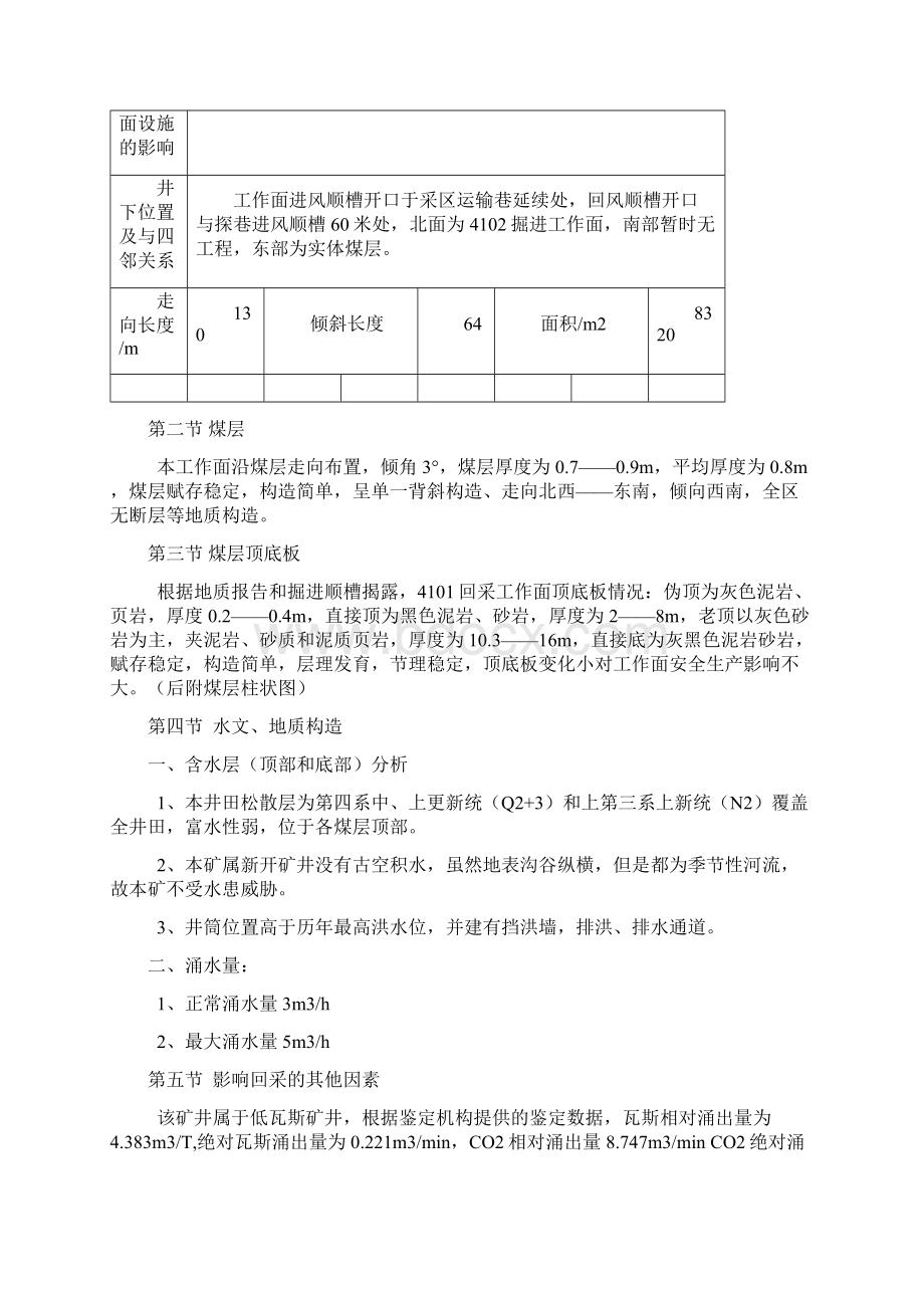 4101回采工作面作业规程.docx_第2页