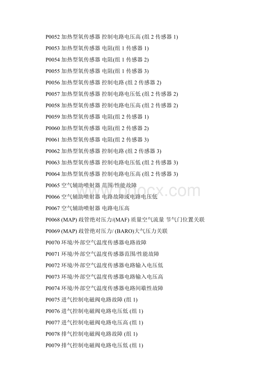 发动机故障码大全Word文档格式.docx_第3页