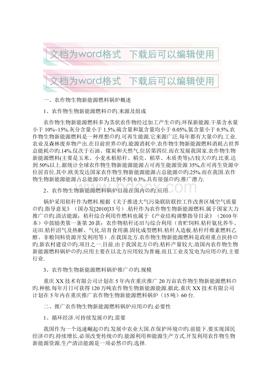 文档精选农作物新能源燃料锅炉应用可行性研究报告.docx_第2页