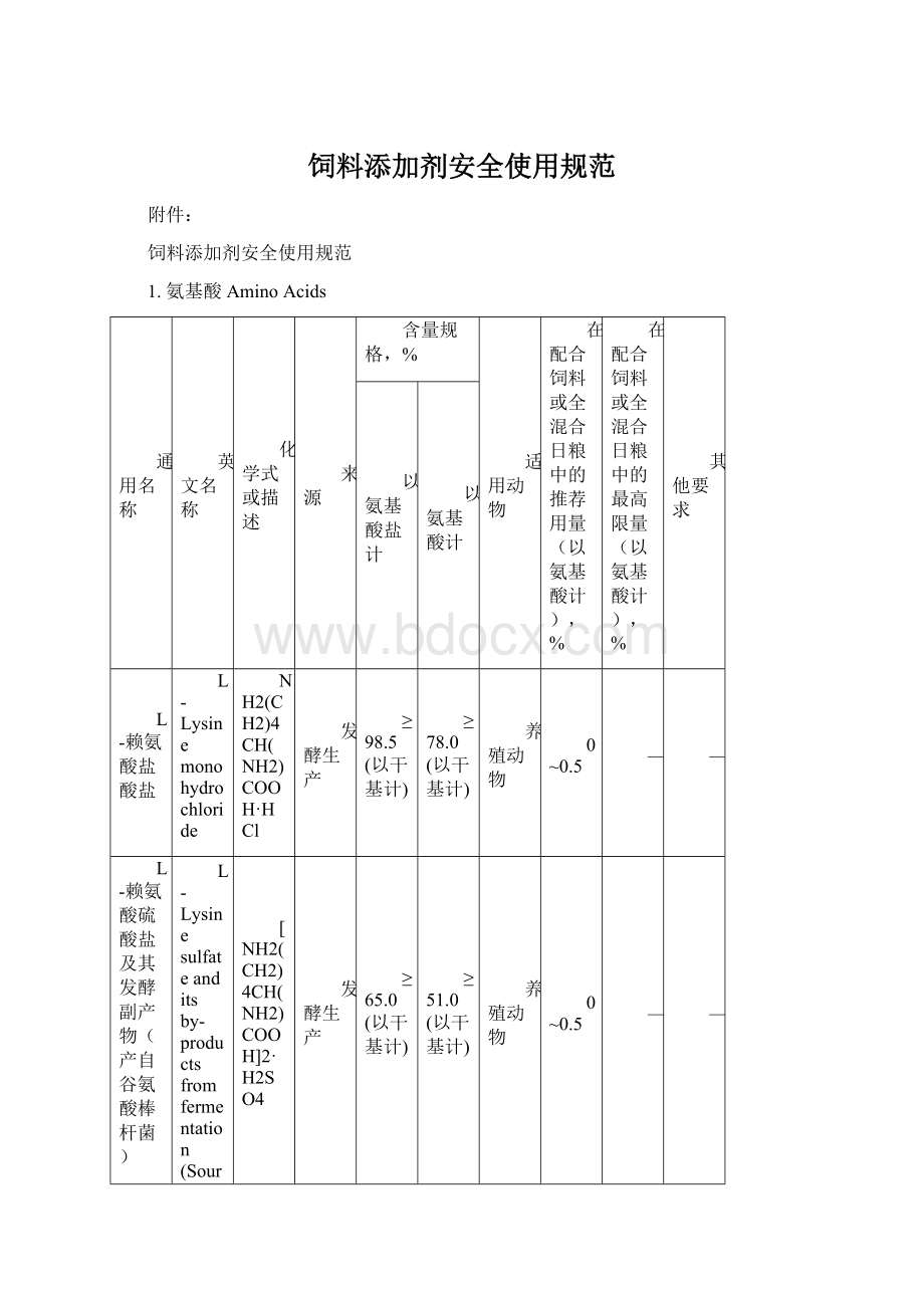 饲料添加剂安全使用规范.docx_第1页