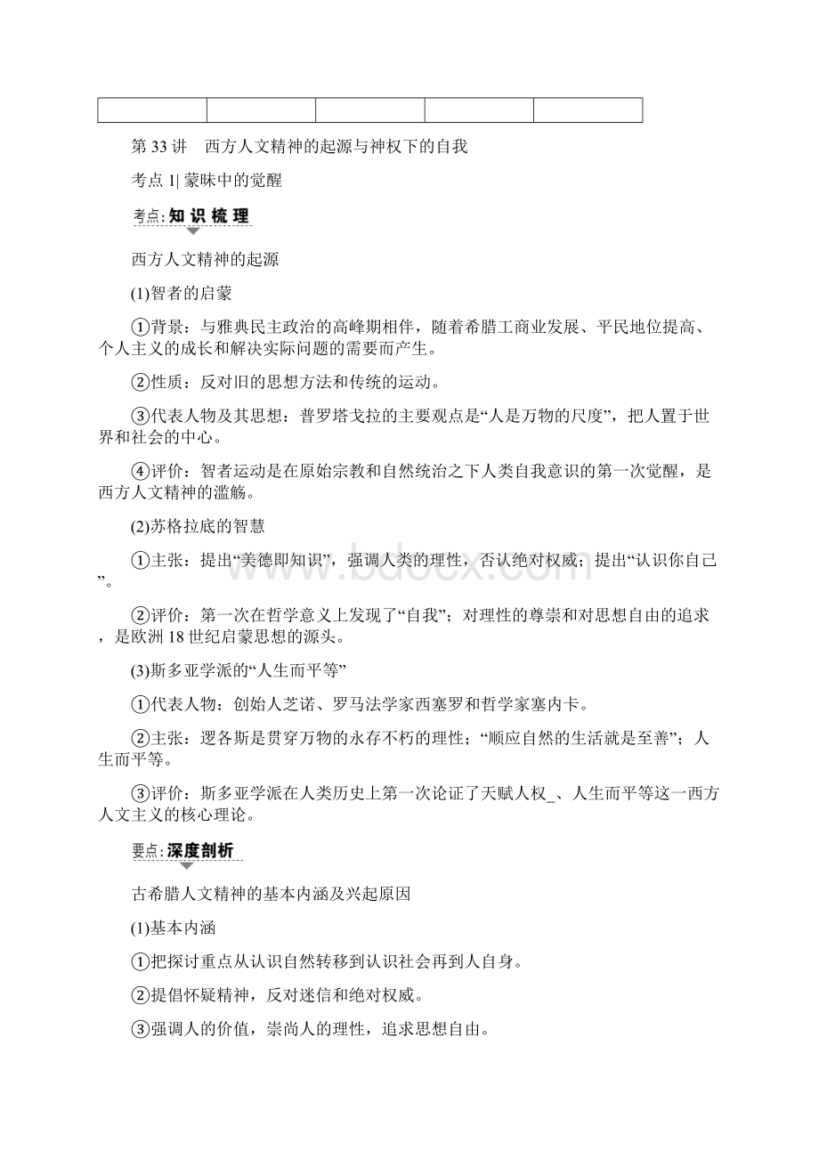 高考历史一轮复习专题16 第33讲 西方人文精神的起源与神权下的自我 doc.docx_第2页