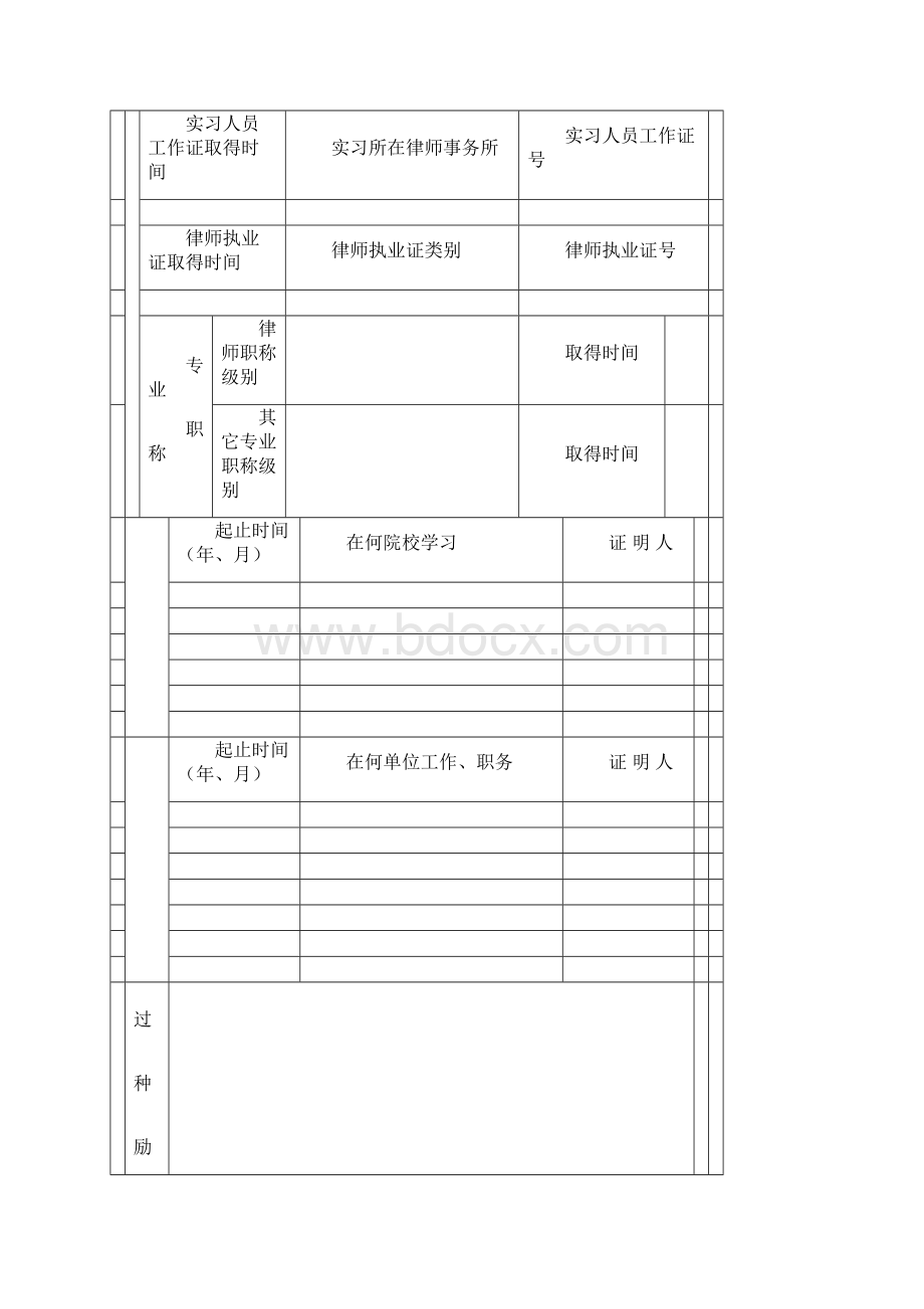 黑龙江省律师执业登记表.docx_第3页