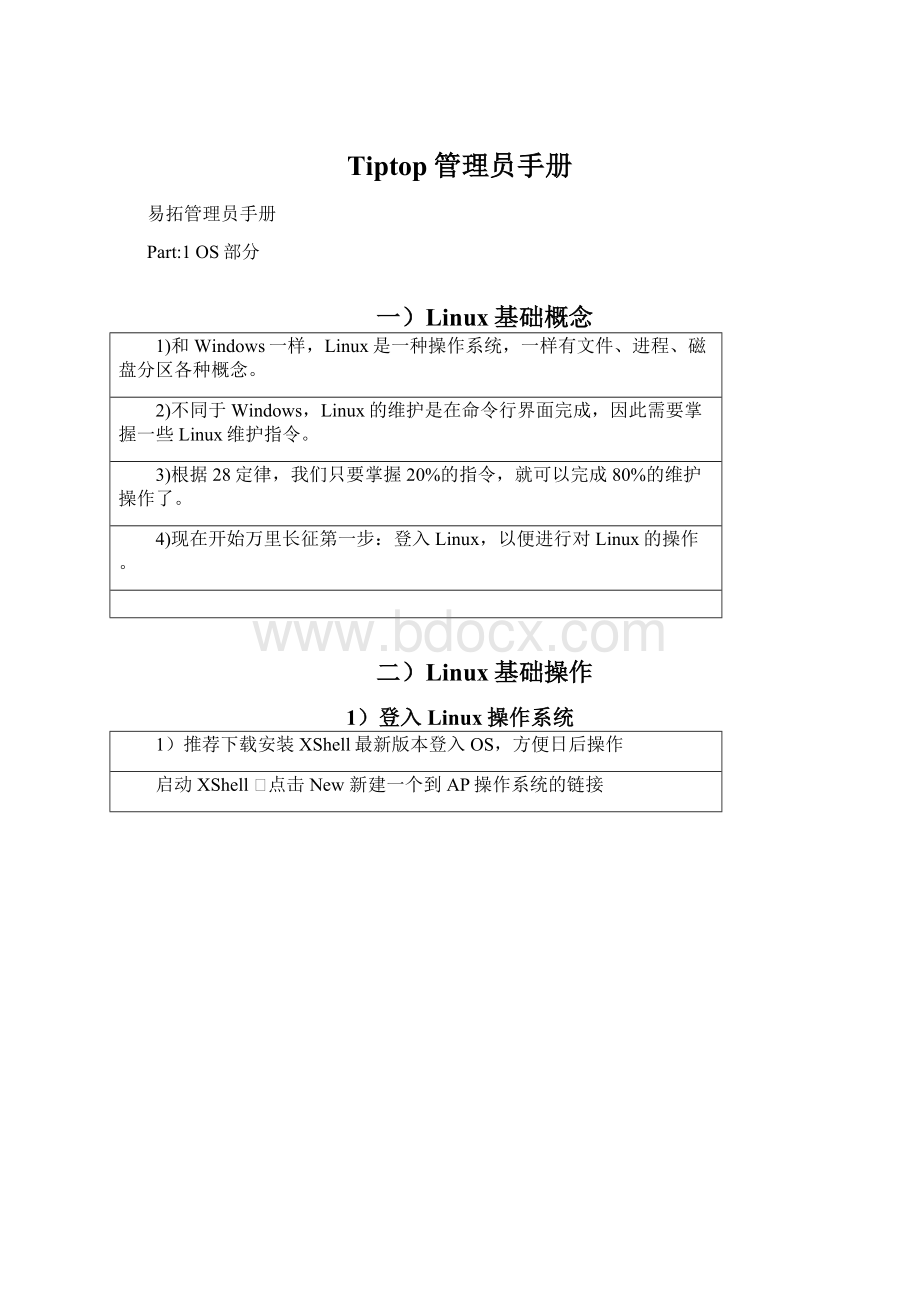 Tiptop管理员手册Word格式文档下载.docx