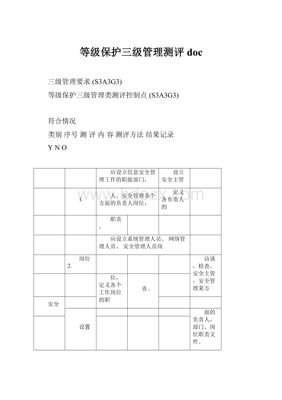 等级保护三级管理测评doc.docx_第1页