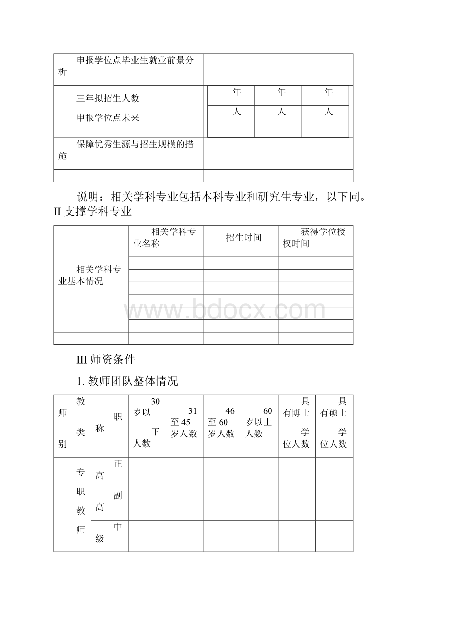 增列硕士专业学位授权点申请表.docx_第3页