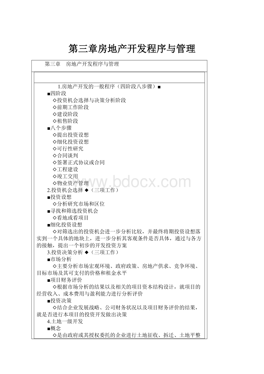 第三章房地产开发程序与管理Word格式文档下载.docx